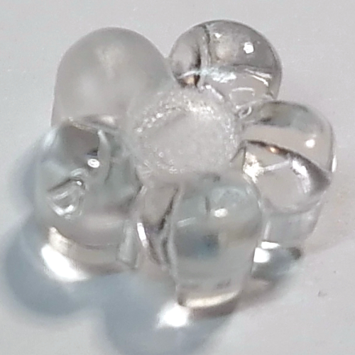Lego Clikits Icon, Flower 2 x 2 Small, 5 Petals with Hole / Trans-Clear