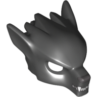 Lego Mask Wolf with Fangs and Dark Bluish Gray Nose Print