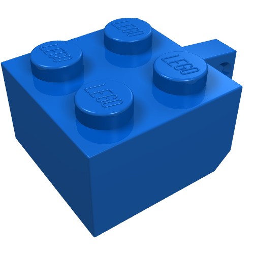 Lego Hinge Brick 2 x 2 Locking with 1 Finger Vertical [No Axle Hole] / Blue