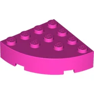 Brick Round Corner 4 x 4 Full Brick / Dark Pink