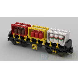 Container train car with 4 axle