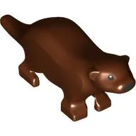 Animal, Otter, Black Eyes and Nose Print / Reddish Brown