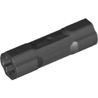 Technic Driving Ring Connector Smooth [2 rounded and 2 flat side walls] / Black
