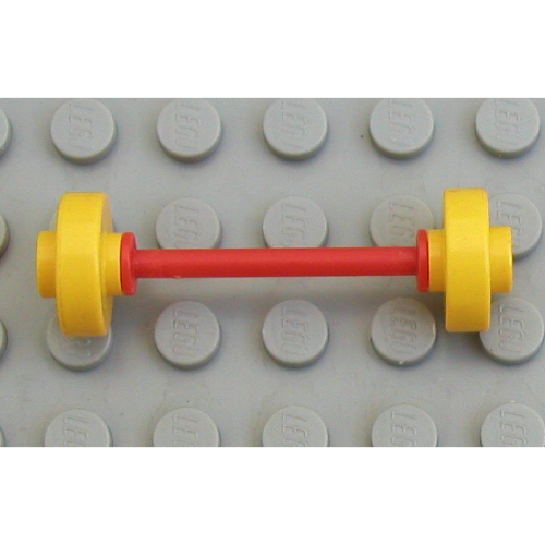 Lego Belville / Fabuland Wheels with Red Axle / Yellow