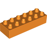 Lego Duplo Brick 2 x 6 / Orange