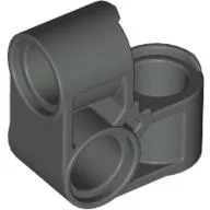 Technic Pin Connector Perpendicular 2 x 2 Bent / Dark Gray