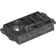 Lego Block with Handles and Han Solo in Carbonite Print / Pearl Dark Gray