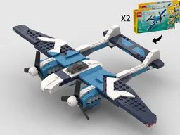 Lockheed P-38 Lightning - Alternate Build of 2 x 31160 Race Plane