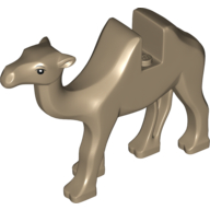 Lego Animal, Camel with Black Eyes print / Dark Tan