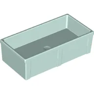 Duplo Container Box 2 x 4 (Horse Trough New Style) / Light Aqua