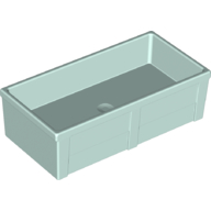 Lego Duplo Container Box 2 x 4 (Horse Trough New Style) / Light Aqua