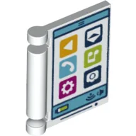 Book Cover with Tablet Apps Print / White