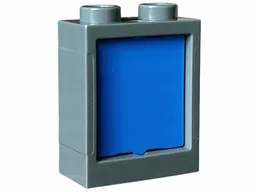 Window 1 x 2 x 2 Flat Front with Blue Glass (60592 / 60601)