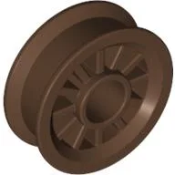 Wheel Spoked 2 x 2 with Pin Hole / Brown