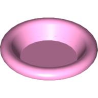 Lego Equipment Dish / Plate / Bowl 3 x 3 [Plain] / Bright Pink