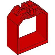 Container / Box, Open Ended 2 x 4 x 4 with 1 Hinge Finger Each End / Red