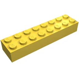 Brick 2 x 8 / Yellow