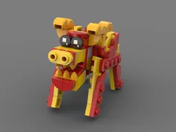 lion dance pig