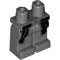 Lego Hips and Dark Bluish Gray Legs with Black Coattails / Dark Bluish Gray