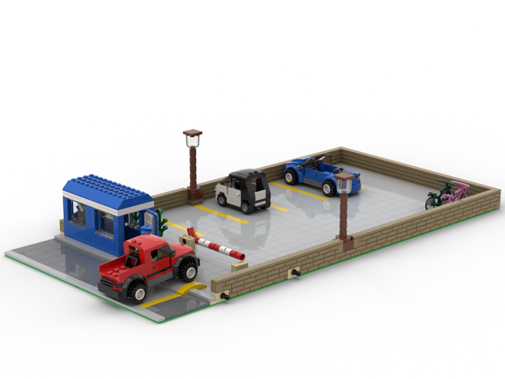 Lego Minifig scale modular parking lot