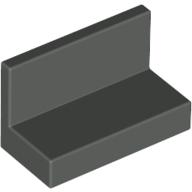 Lego Panel 1 x 2 x 1 [Square Corners] / Dark Gray