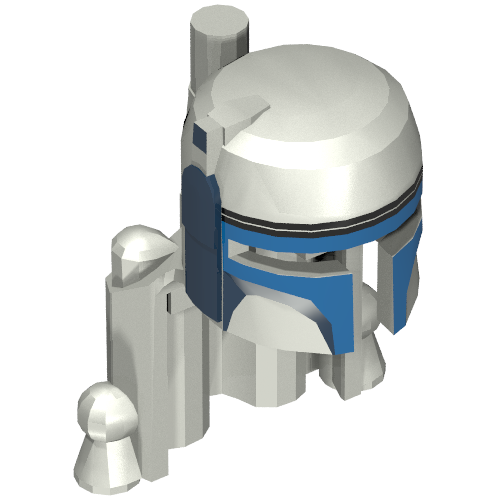 Lego Helmet, Rocket Pack with Jango Fett Colors Print