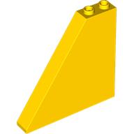 Lego Brick Sloped 55° 1 x 6 x 5 with Bottom Stud Holders / Yellow