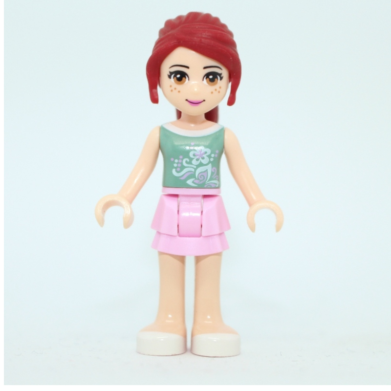 Lego Mia - Sand Green Top, Bright Pink Skirt