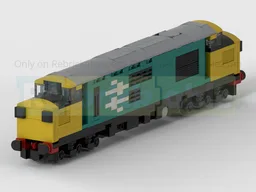 4-Wide BR Class 37 Diesel Locomotive Train In British Rail Blue Livery