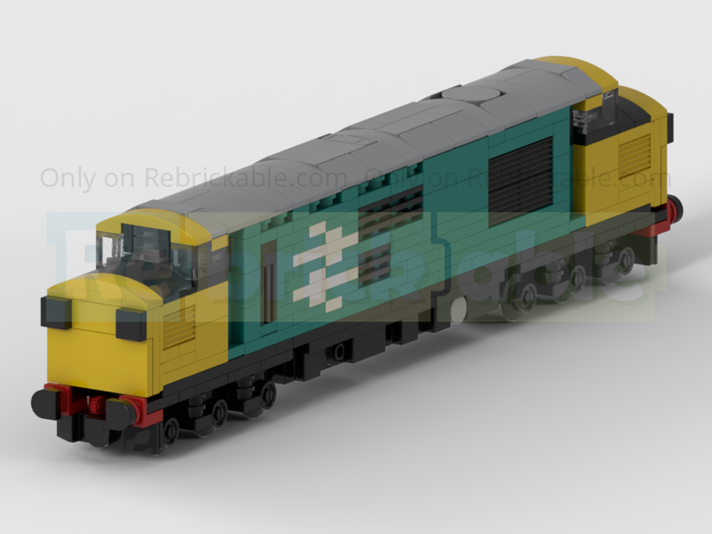 Lego 4-Wide BR Class 37 Diesel Locomotive Train In British Rail Blue Livery