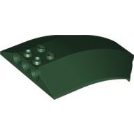 Lego Windscreen 8 x 6 x 2 Curved / Dark Green