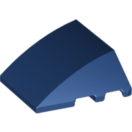Lego Brick Wedged, Curved 4 x 3 No Studs [Plain] / Dark Blue