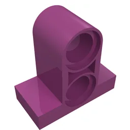 Technic Pin Connector Plate 1 x 2 x 1 2/3 [Two Holes On Top] / Magenta