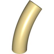 Lego Brick Round 1 x 1 D. Tube with 45° Elbow and Axle Holes (Crossholes) at Each End / Tan