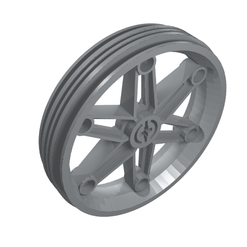 Lego Wheel 61.6 x 13.6 Motorcycle / Light Bluish Gray