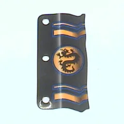 Flag 3 x 6 with Black Dragon in Gold Circle Print / Black