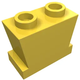 Brick 1 x 2 Tapered (Legs Old) / Yellow