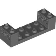 Lego Brick Special 2 x 6 x 1 1/3 with Axle Holes and 2 x 4 Recessed, Bar at Underside