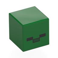 Lego Minifig Head Special, Small Cube (Baby) with Minecraft Zombie Face Print