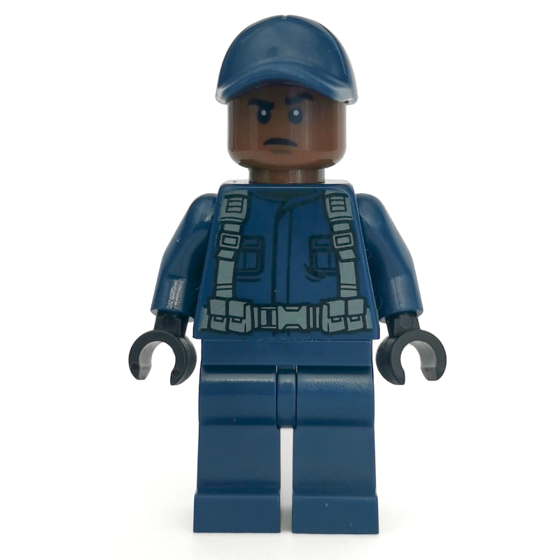 Lego Guard with Reddish Brown Skin, and Dark Blue Cap
