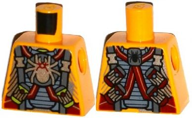 Lego Torso Armor with Straps and Spiders on Front and Back Pattern