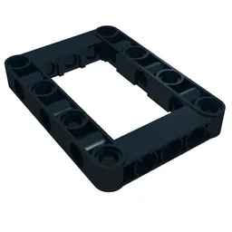 Technic Beam Frame 5 x 7 with 3 x 5 Opening Thick / Black