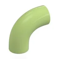 Brick Round 1 x 1 diameter Tube with 90 Degree Elbow (2 x 2 x 1) and Axle Holes (Crossholes) at each end / Yellowish Green