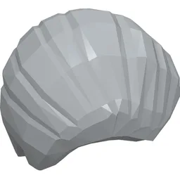 Hair Combed Back / Light Bluish Gray