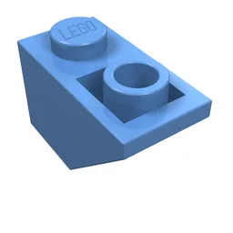 Brick Sloped Inverted 45° 2 x 1 / Medium Blue