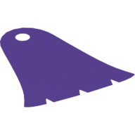 Lego Neckwear Cape, 3 Notches on Bottom, Magenta Back / Dark Purple