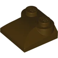 Brick Curved 2 x 2 x 2/3 Two Studs and Curved Slope End / Dark Brown