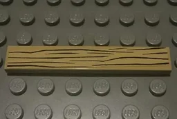 Tile 1 x 6 with Wood Grain Pattern (Sticker) - Sets 60003 / 60009