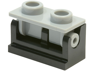 Lego Hinge Brick 1 x 2 with Light Bluish Gray Top Plate (3937 / 3938)