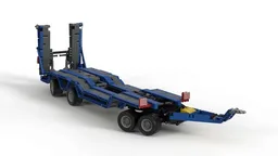 4 Axle Low Loader Trailer Arocs Scale with PoweredUp